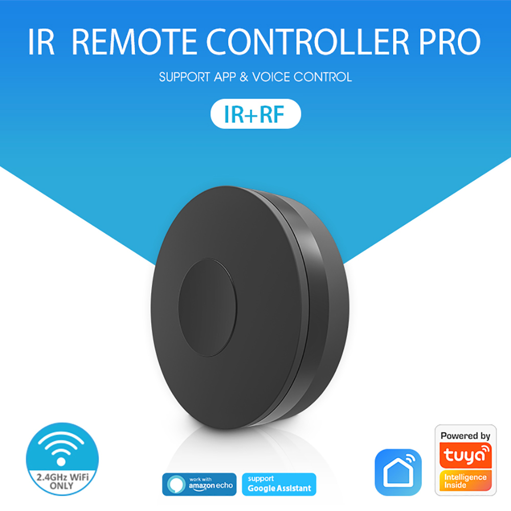 WLAN-Smart-IR-Sender, IR-Universalfernbedienung, All-in-One-Steuerung für Klimaanlage, Fernseher, LED, Lüfter, DVD-Player usw. Kompatibel mit Amazon Echo, Google Asslstant, Smart Life, Graffiti, kein 