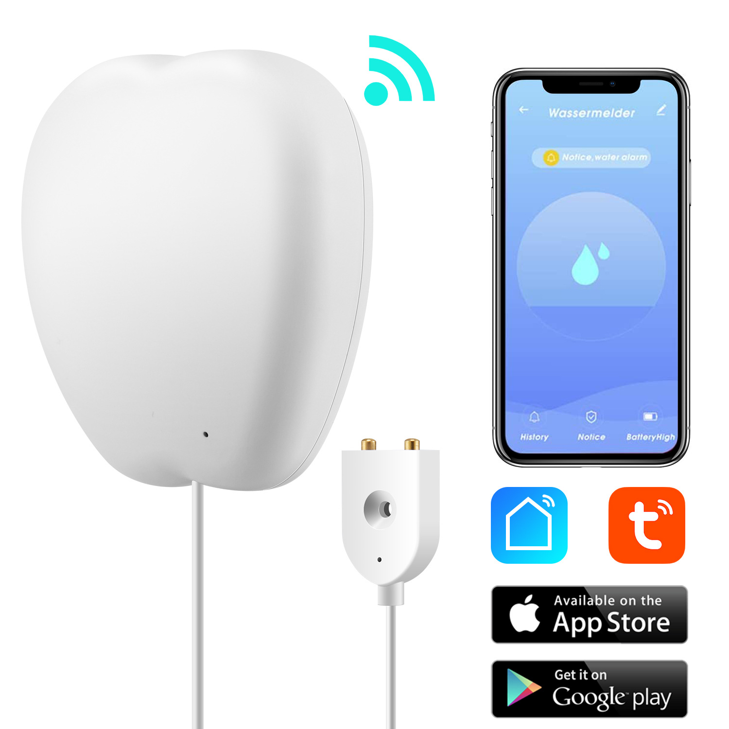 Tuya tuya smart water level alarm wifi water leakage remote flood detector smart flood sensor RSH--WiFi-WL03