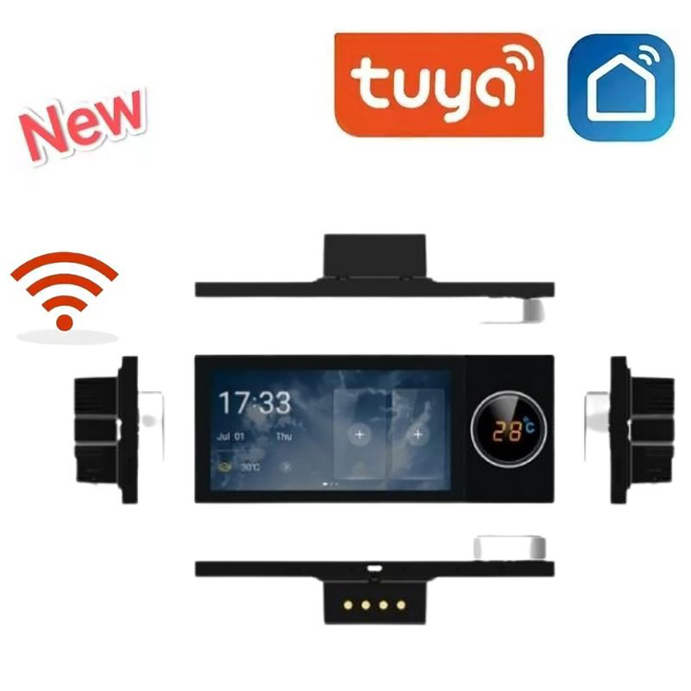 Tuya smart home system six-inch knob central control screen voice intelligent switch control panel zigbee gateway RSH-SCP02
