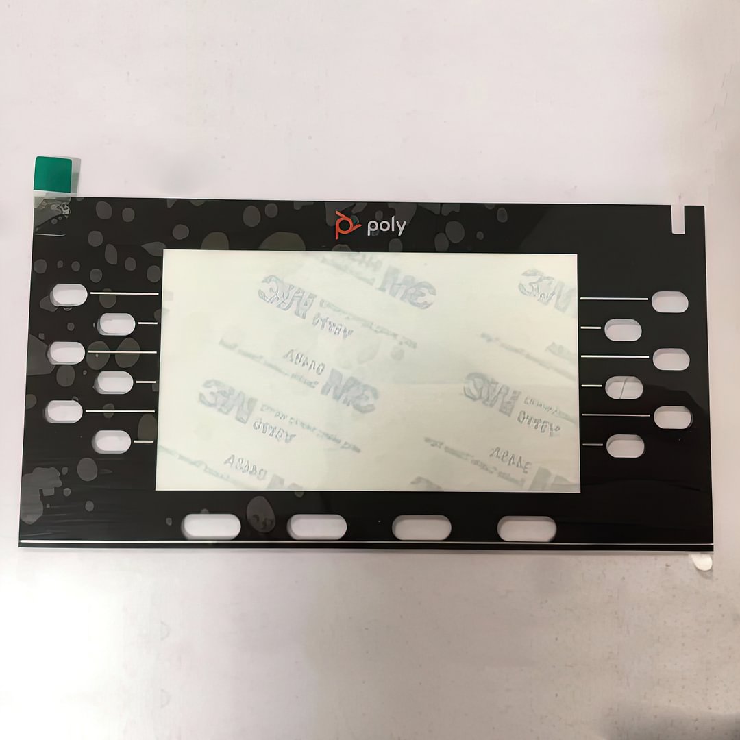 Ploycom VVX 450 clear plate with sticker backside